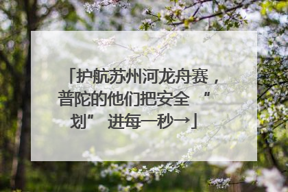 护航苏州河龙舟赛，普陀的他们把安全 “划” 进每一秒→