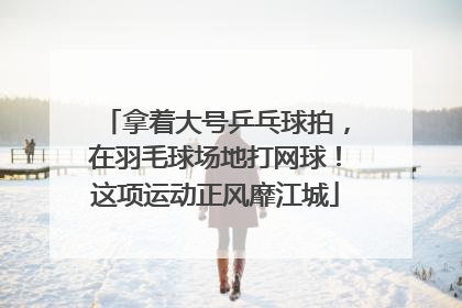 拿着大号乒乓球拍，在羽毛球场地打网球！这项运动正风靡江城