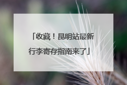 收藏！昆明站最新行李寄存指南来了