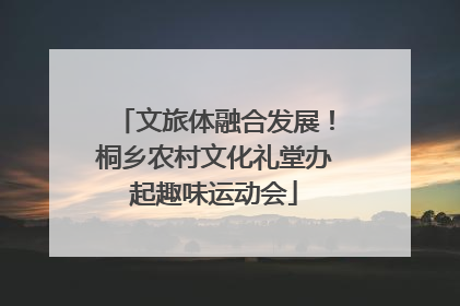 文旅体融合发展！桐乡农村文化礼堂办起趣味运动会