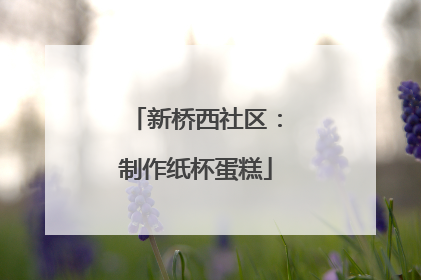 新桥西社区：制作纸杯蛋糕