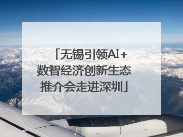无锡引领AI+数智经济创新生态推介会走进深圳