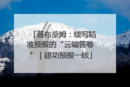 普布桑姆：续写精准预报的“云端答卷”｜建功预报一线