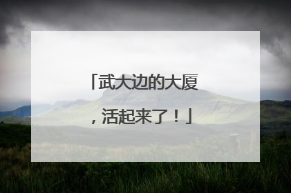 武大边的大厦，活起来了！