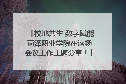 校地共生 数字赋能 菏泽职业学院在这场会议上作主题分享！