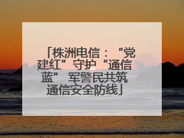 株洲电信：“党建红”守护“通信蓝” 军警民共筑通信安全防线