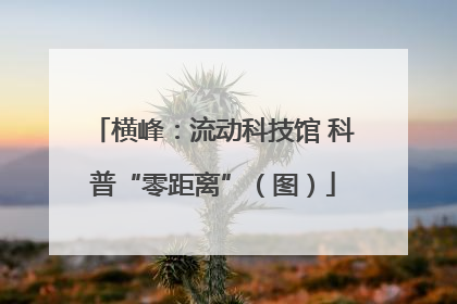 横峰：流动科技馆 科普“零距离”（图）