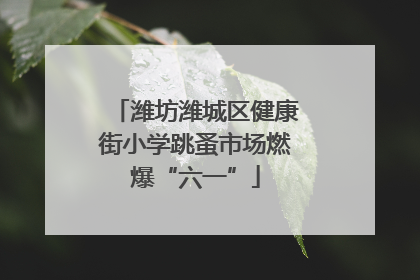 潍坊潍城区健康街小学跳蚤市场燃爆“六一”