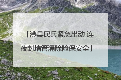 澧县民兵紧急出动 连夜封堵管涌除险保安全
