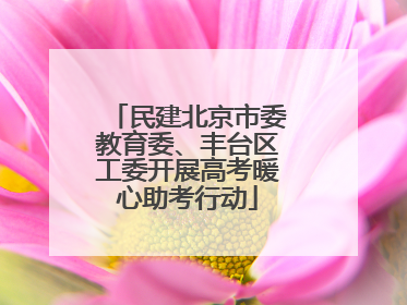 民建北京市委教育委、丰台区工委开展高考暖心助考行动