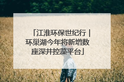 江淮环保世纪行｜环巢湖今年将新增数座深井控藻平台