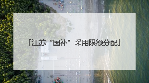 江苏“国补”采用限额分配