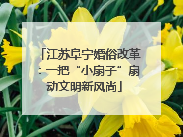 江苏阜宁婚俗改革：一把“小扇子”扇动文明新风尚
