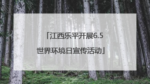 江西乐平开展6.5世界环境日宣传活动