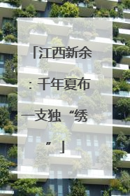 江西新余：千年夏布一支独“绣”