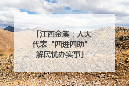 江西金溪：人大代表“四进四助”解民忧办实事