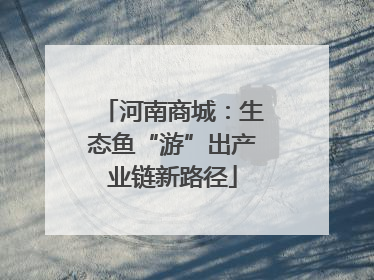 河南商城：生态鱼“游”出产业链新路径
