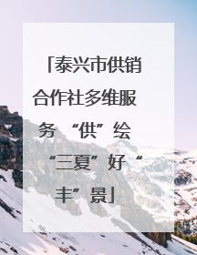 泰兴市供销合作社多维服务 “供”绘“三夏”好“丰”景