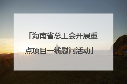 海南省总工会开展重点项目一线慰问活动