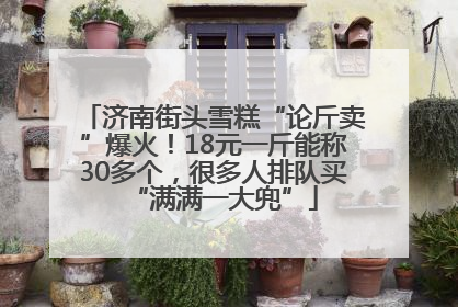 济南街头雪糕“论斤卖”爆火！18元一斤能称30多个，很多人排队买“满满一大兜”