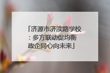 济源市济渎路学校：多方联动促均衡 政企同心向未来