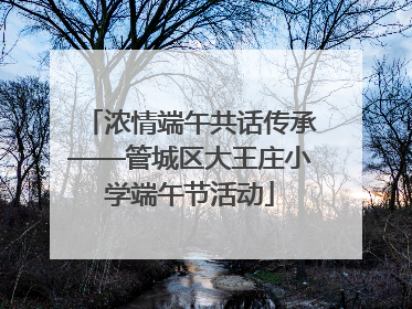浓情端午共话传承——管城区大王庄小学端午节活动