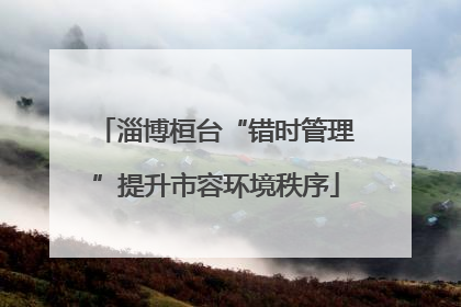淄博桓台“错时管理”提升市容环境秩序