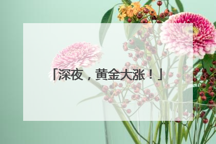 深夜，黄金大涨！
