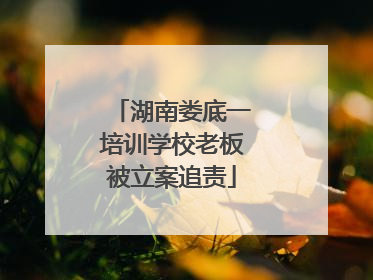 湖南娄底一培训学校老板被立案追责