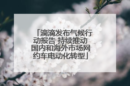 滴滴发布气候行动报告 持续推动国内和海外市场网约车电动化转型
