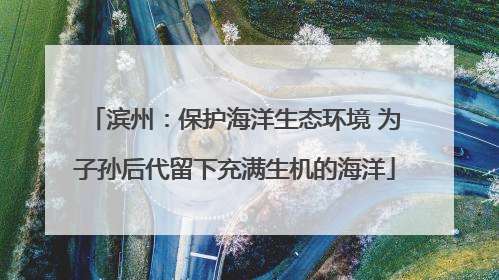 滨州：保护海洋生态环境 为子孙后代留下充满生机的海洋