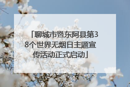 聊城市暨东阿县第38个世界无烟日主题宣传活动正式启动