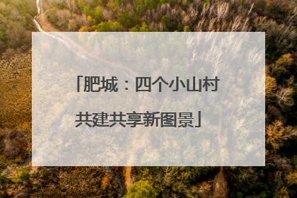 肥城：四个小山村共建共享新图景