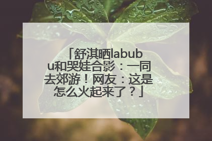 舒淇晒labubu和哭娃合影：一同去郊游！网友：这是怎么火起来了？