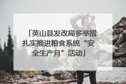 英山县发改局多举措扎实推进粮食系统“安全生产月”活动