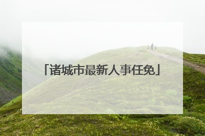 诸城市最新人事任免