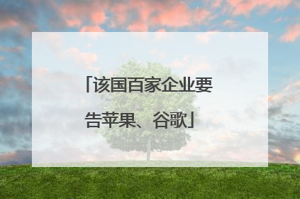 该国百家企业要告苹果、谷歌