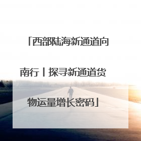 西部陆海新通道向南行丨探寻新通道货物运量增长密码