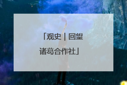 观史｜回望诸葛合作社