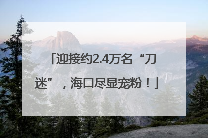 迎接约2.4万名“刀迷”，海口尽显宠粉！