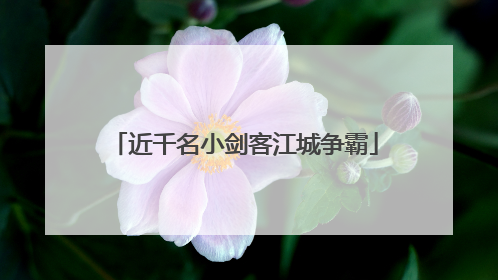 近千名小剑客江城争霸
