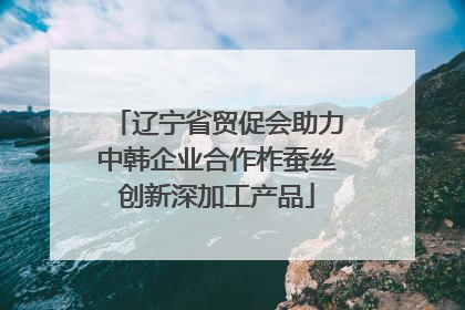 辽宁省贸促会助力中韩企业合作柞蚕丝创新深加工产品