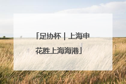 足协杯｜上海申花胜上海海港
