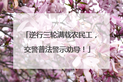 逆行三轮满载农民工，交警普法警示劝导！