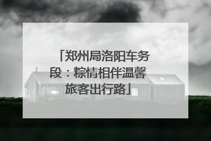 郑州局洛阳车务段：粽情相伴温馨旅客出行路