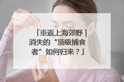 重返上海郊野｜消失的“顶级捕食者”如何归来？