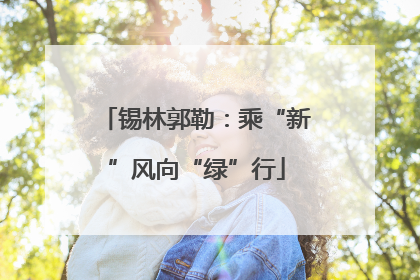 锡林郭勒：乘“新”风向“绿”行