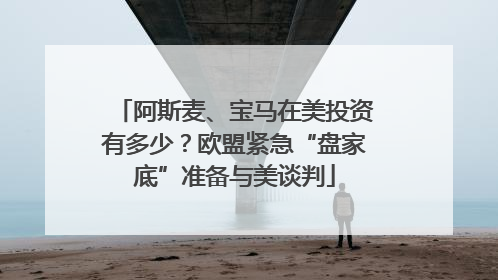 阿斯麦、宝马在美投资有多少？欧盟紧急“盘家底”准备与美谈判