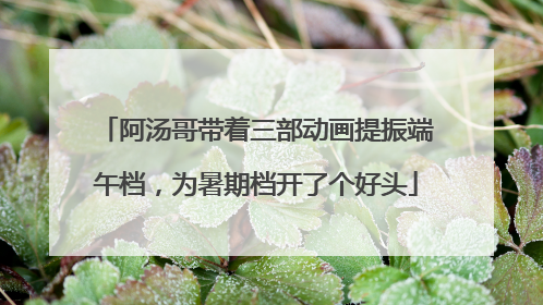 阿汤哥带着三部动画提振端午档，为暑期档开了个好头