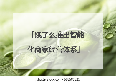 饿了么推出智能化商家经营体系